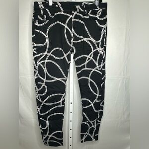 Zara Black and White Patterned Chinos